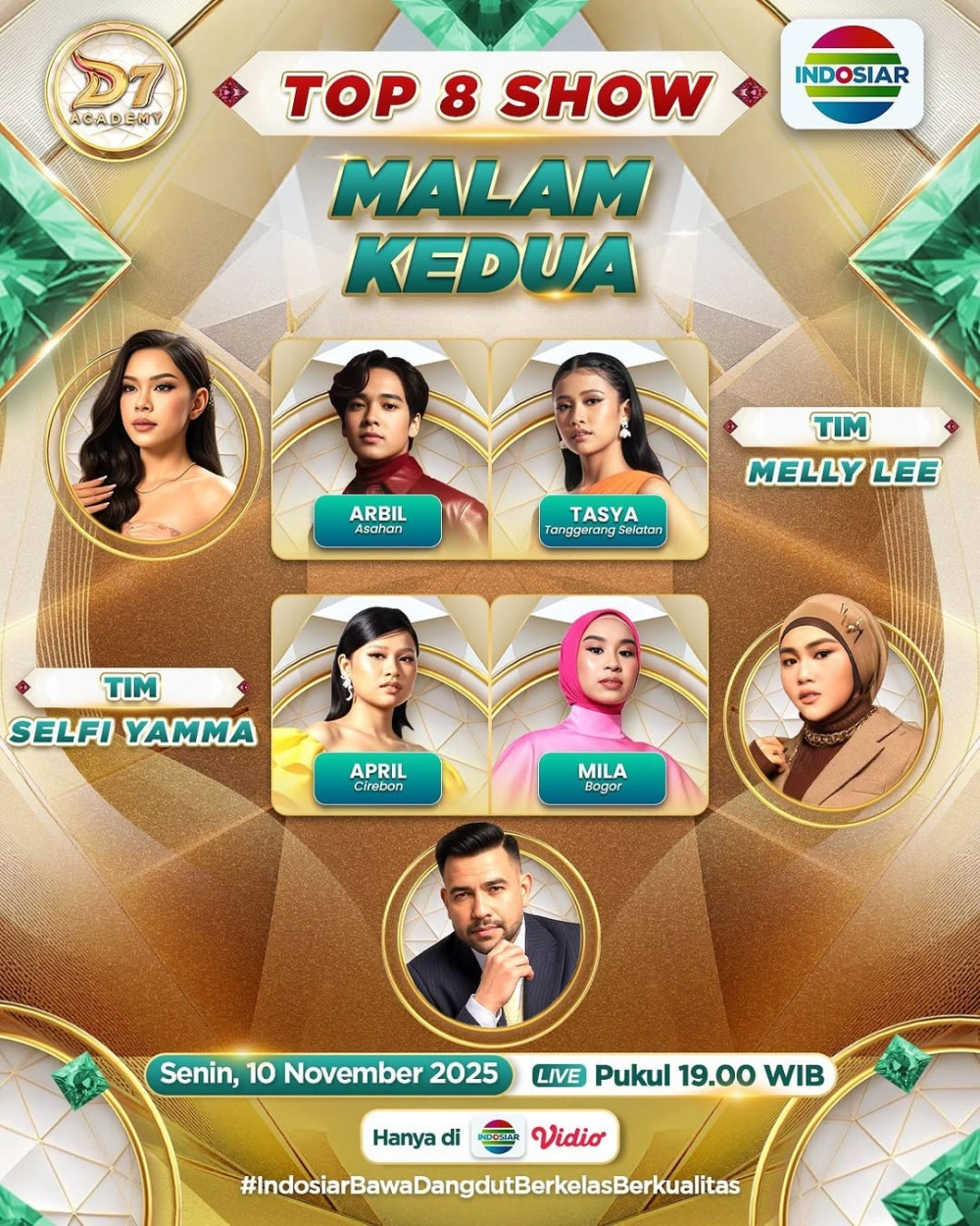 Top 8 Show D Academy 7 Malam Kedua [Instagram]