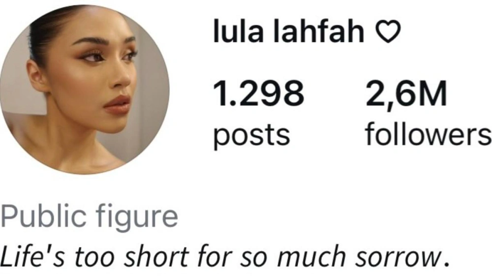 Tulisan Di Bio Instagram Lula Lahfah [sumber: Instagram Lulalahfah]