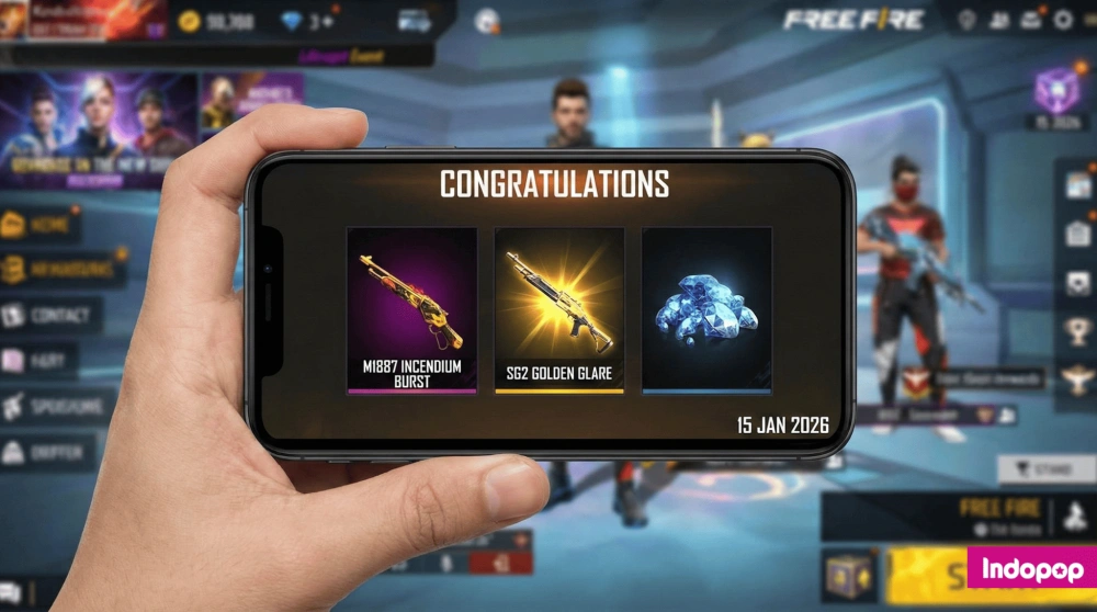 Tumbnail Ilustrasi Kode Redeem Free Fire [Sumber: Indopop]