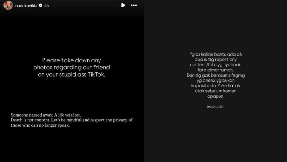 Unggahan Awkarin [sumber: Instagram Narinkovilda]