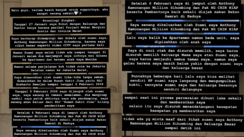 Unggahan Erika Oktaviani Menceritakan Kronologi Singkatnya [Sumber: Instagram]