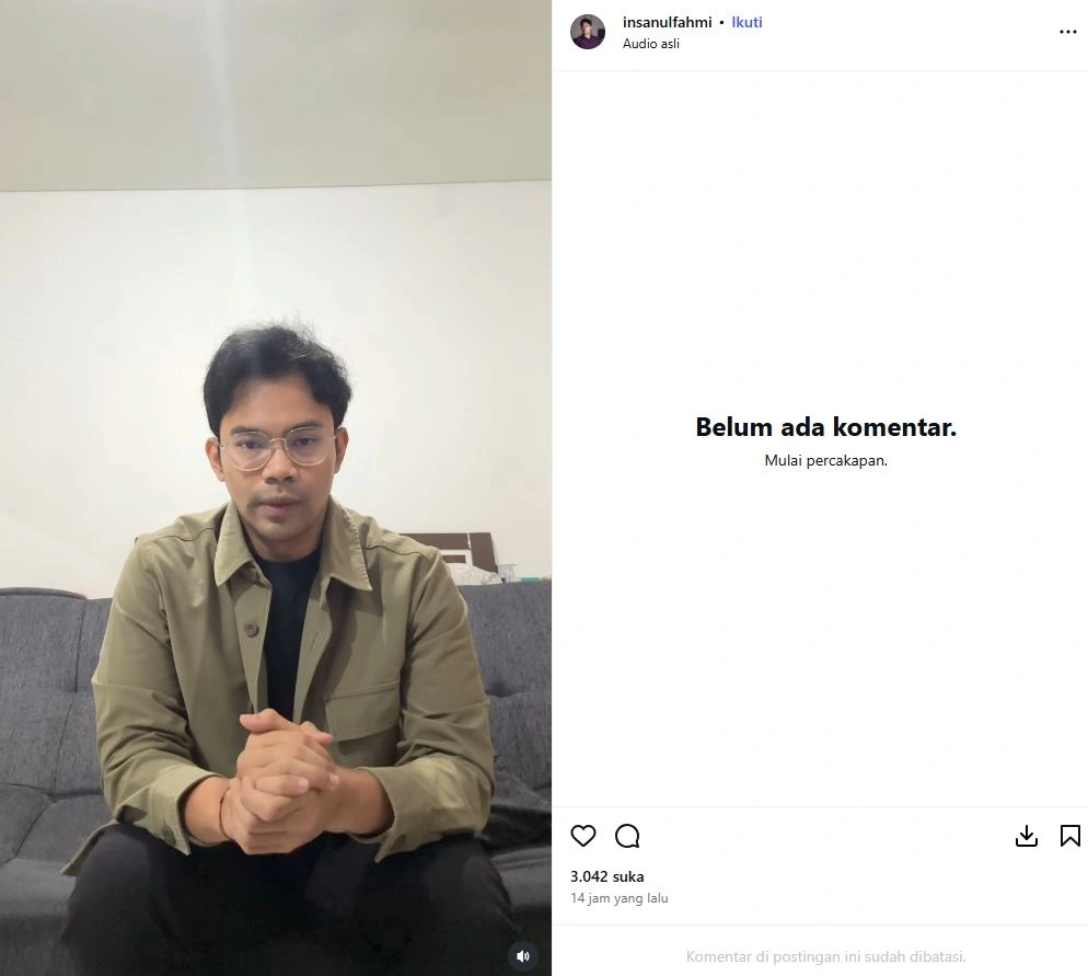 Unggahan Insanul Fahmi [Instagram: Insanulfahmi]