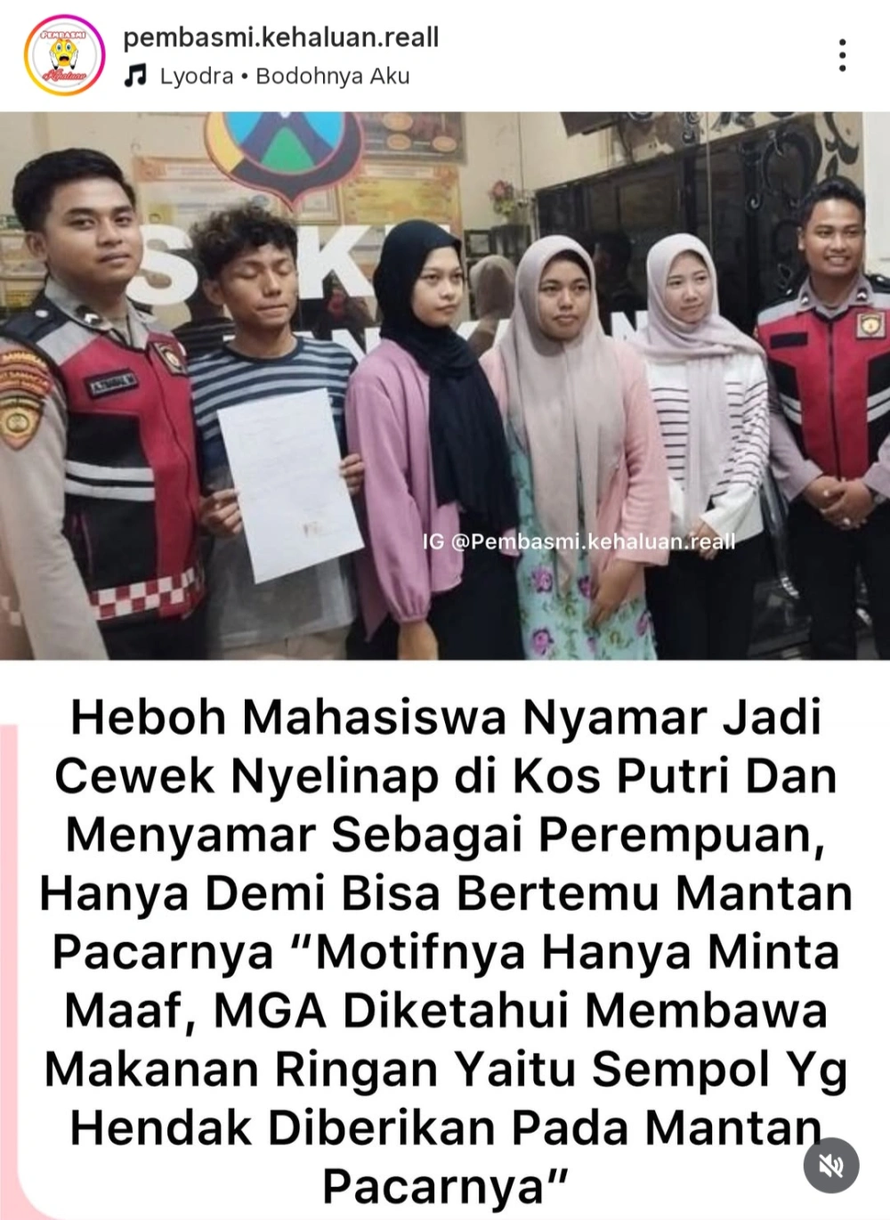 Unggahan Instagram Pembasmi Kehaluan Real