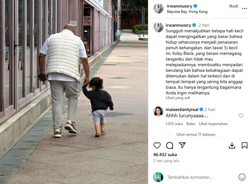 Unggahan Irwan Mussry Instagram Irwanmussry