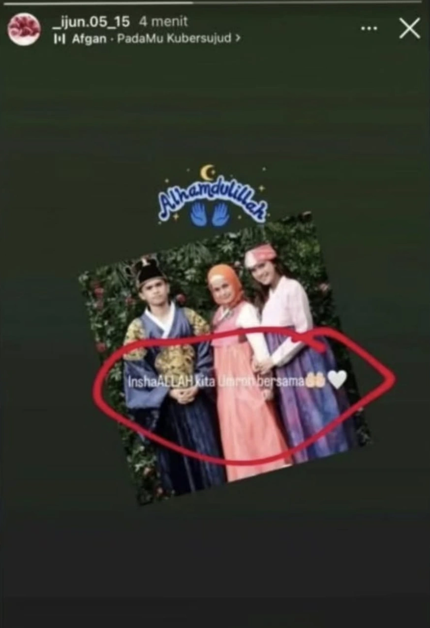 Unggahan Jennar Ibunda Audi Marissa. [Instagram]