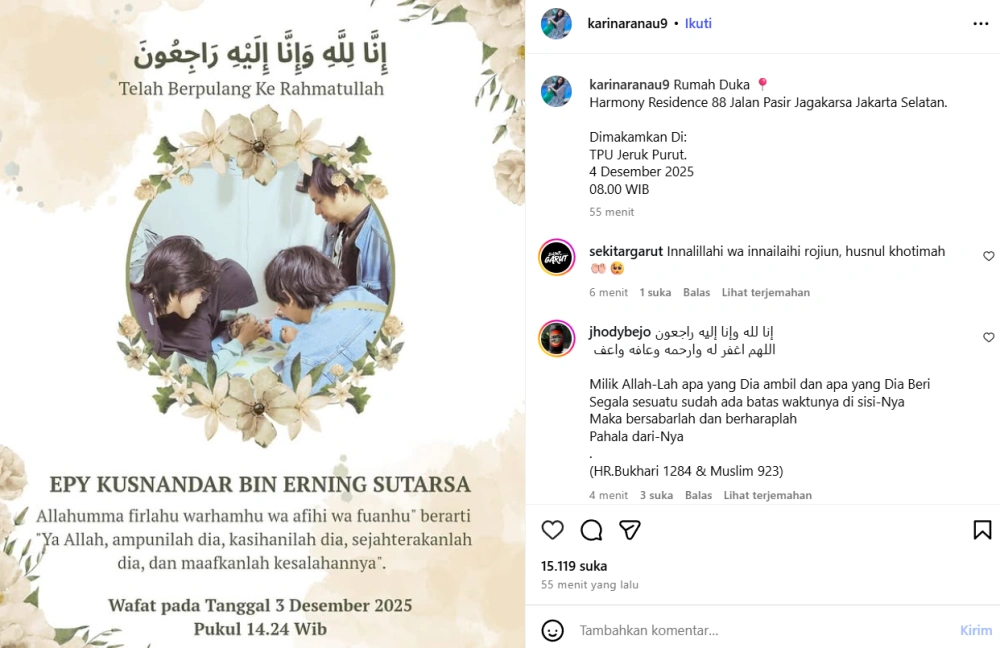 Unggahan Karina Ranau Instagram Karinaranau9