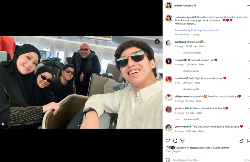 Unggahan Maia Estianty [Sumber: Instagram Maiaestiantyreal]