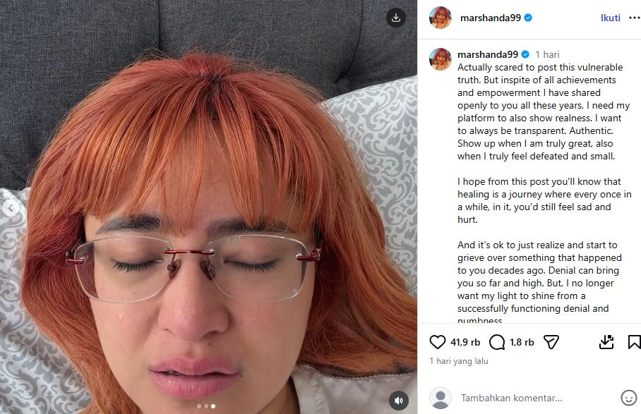 Unggahan Marshanda [sumber: Instagram Marshanda99]