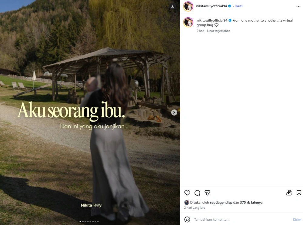 Unggahan Nikita Willy [sumber: Instagram Nikitawillyofficial94]