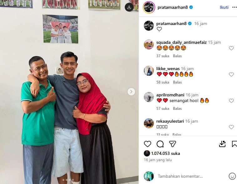 Unggahan Pratama Arhan Instagram Pratamaarhan8