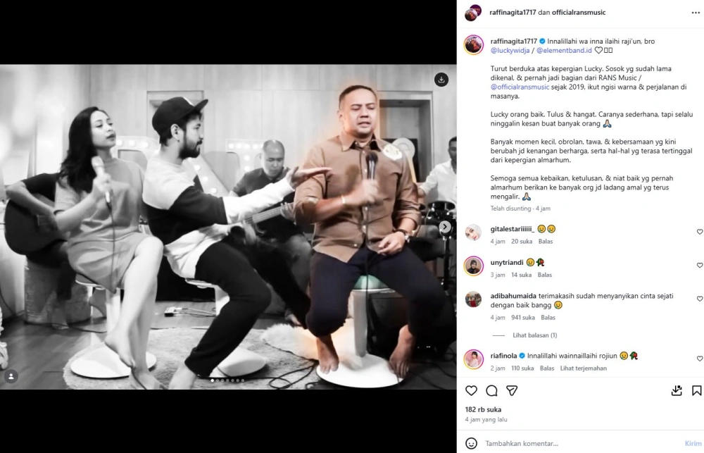 Unggahan Raffi Ahmad [Sumber: Instagram Raffinagita1717]
