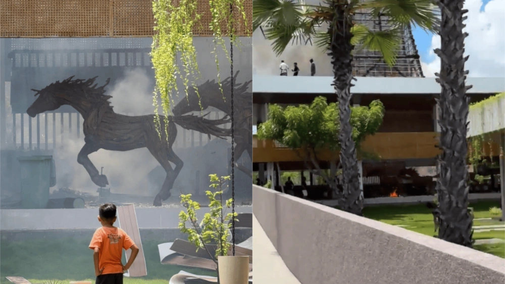 Unggahan Reza Arap Detik Detik Kebakaran [Sumber: X]