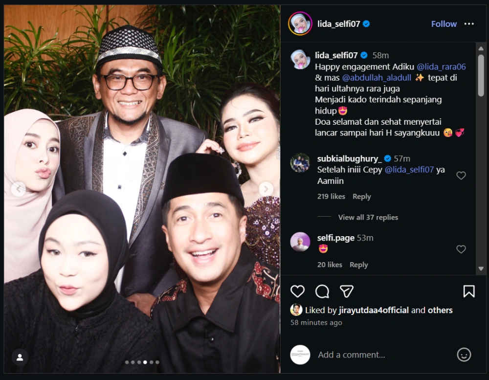 Unggahan Selfi Lida Di Acara Lamaran Lady Rara Cc Instagra