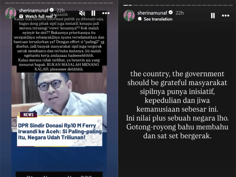 Unggahan Sherina Munaf [Instagram]