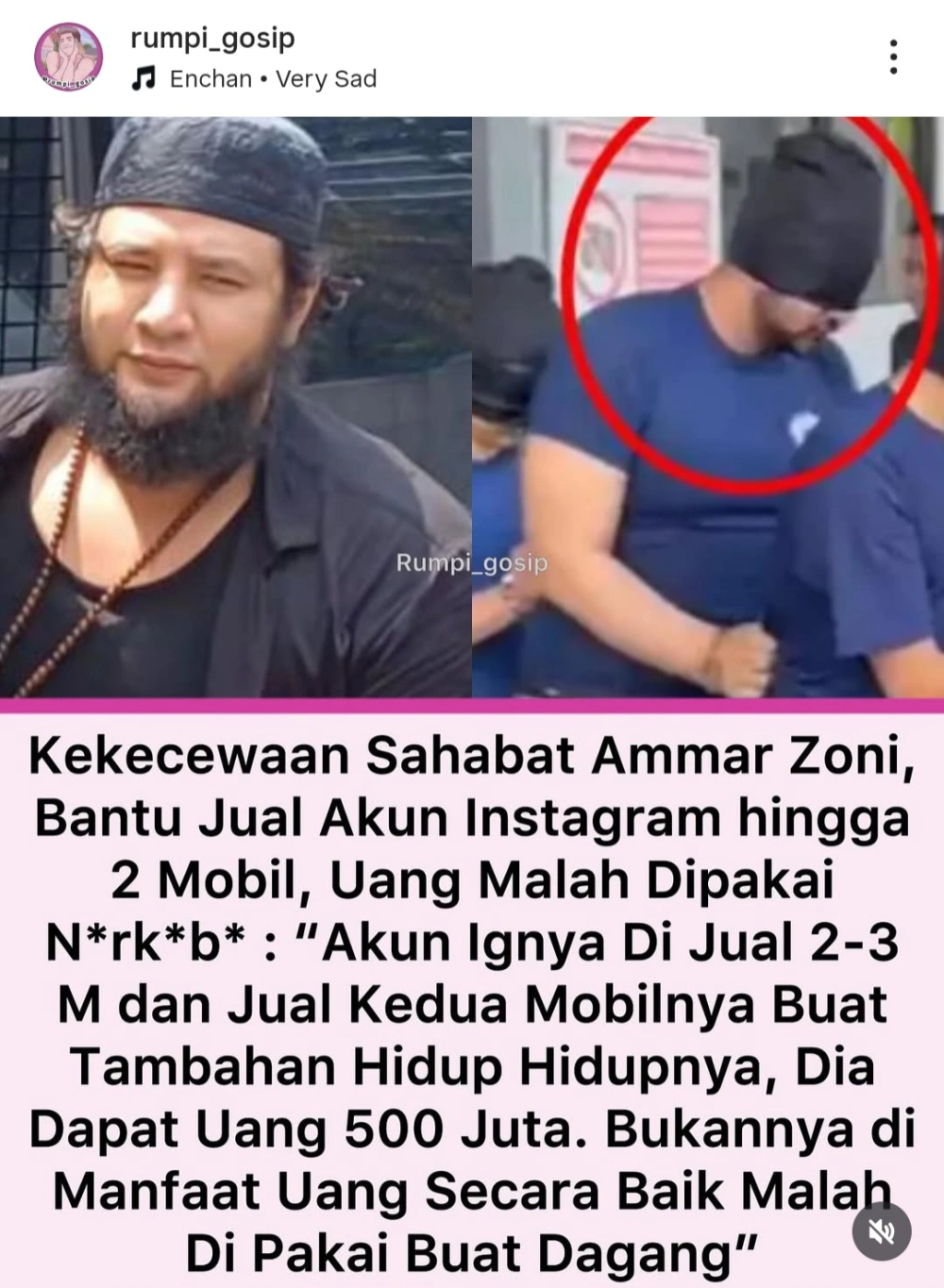 Unggahan Tentang Ammar Zoni Instagram Rumpi Gosip