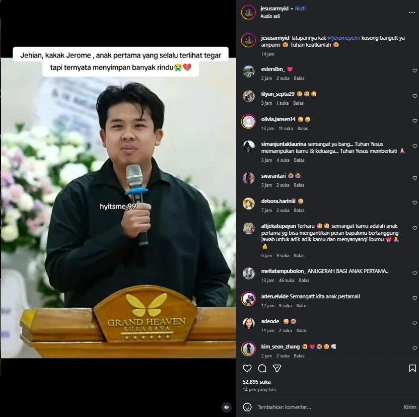 Ungkapan Hati Jehian Sijabat Soal Derita Anak Pertama Cc Instagram