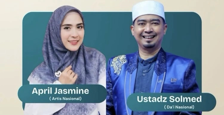 Ustadz Solmed dan istrinya, April Jasmine berencana ajak anak-anak liburan usai Idul Fitri. [Instagram]