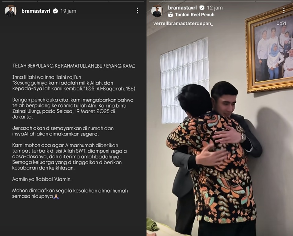 Verrell Bramasta Umumkan Sang Nenek Meninggal Dunia [Instagram]