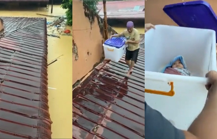 Video Detik Detik Penyelamatan Bayi Saat Banjir Bandang Cc Tiktok