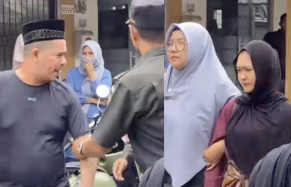 Video karyawati Dea Store Meulaboh digiring Polisi Syariah Aceh. [TikTok]