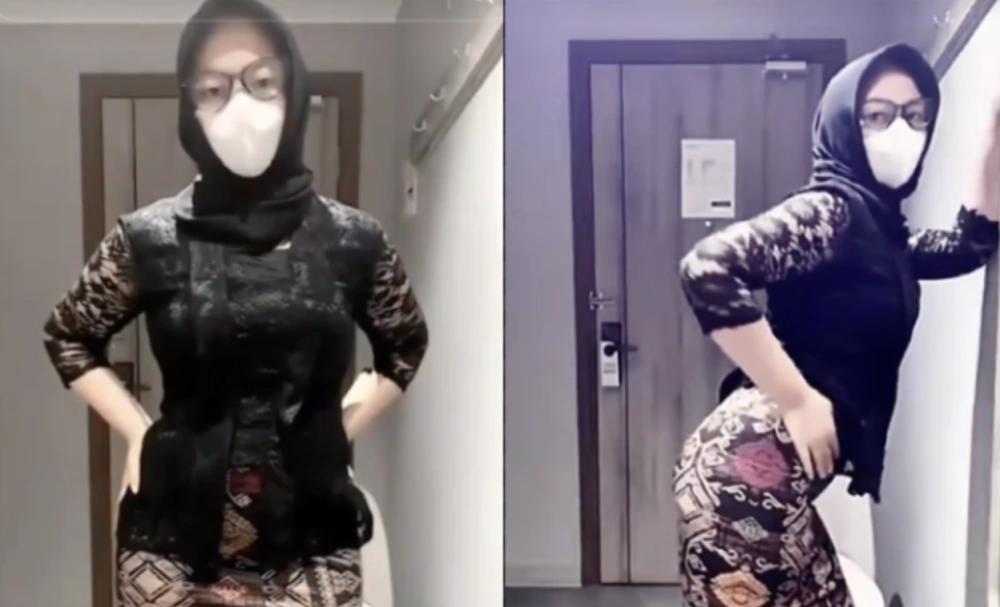 Video kebaya hitam viral TikTok. [TikTok]