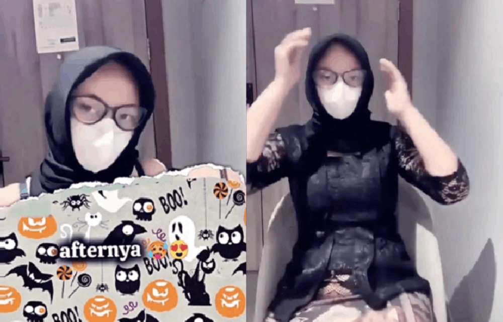 Video kebaya hitam viral TikTok. [TikTok]