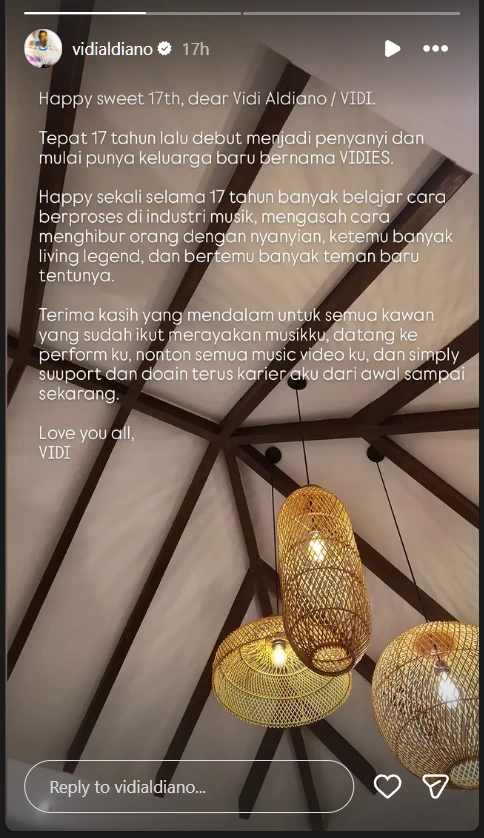 Vidi Aldiano Kenang Momen Debut Jadi Penyanyi Cc Instagram