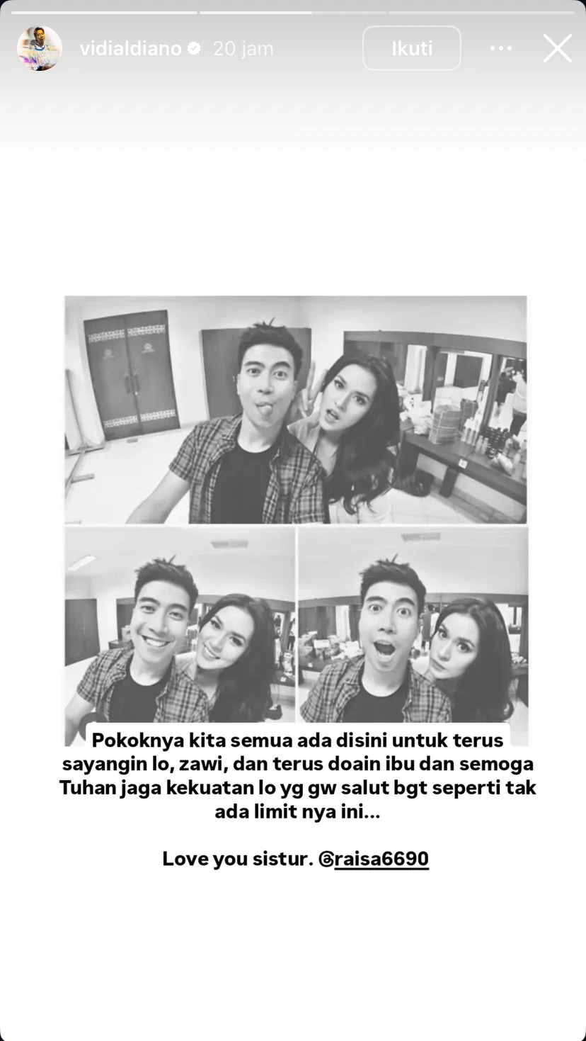Vidi Aldiano Support Raisa (Instagram)