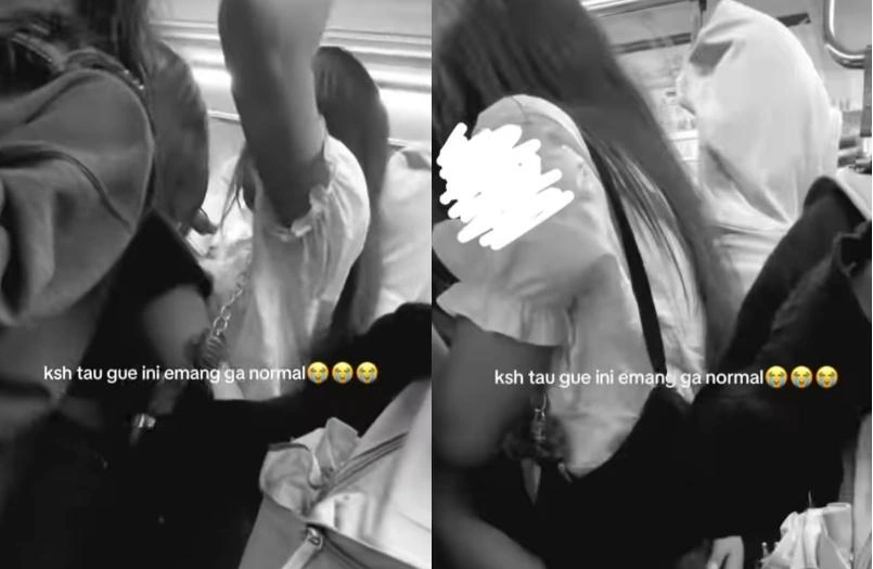 Viral Aksi Dua Wanita Bermesraan Di Krl Threads