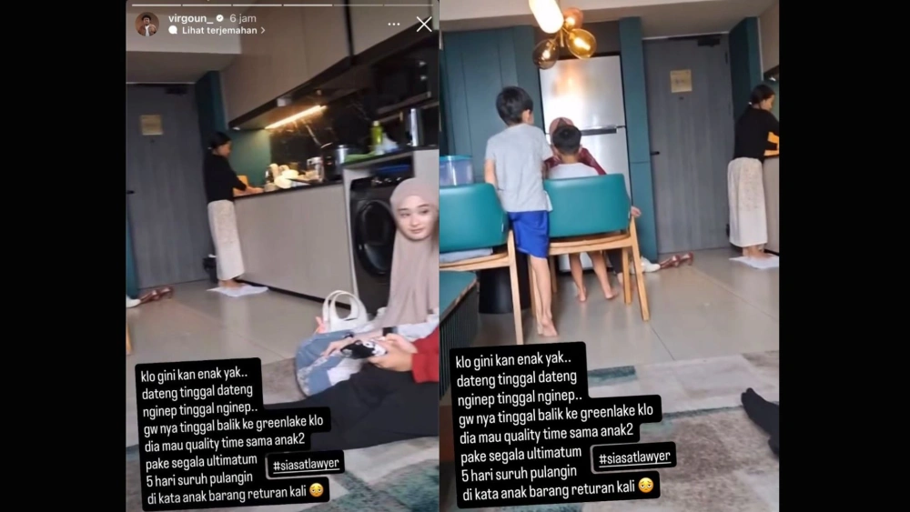 Postingan Virgoun tampak Inara Rusli yang bertemu anak-anaknya. [Instagram]