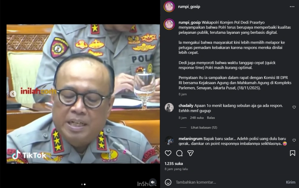 Wakapolri Akui Kinerja Polisi Lamban Cc Instagram