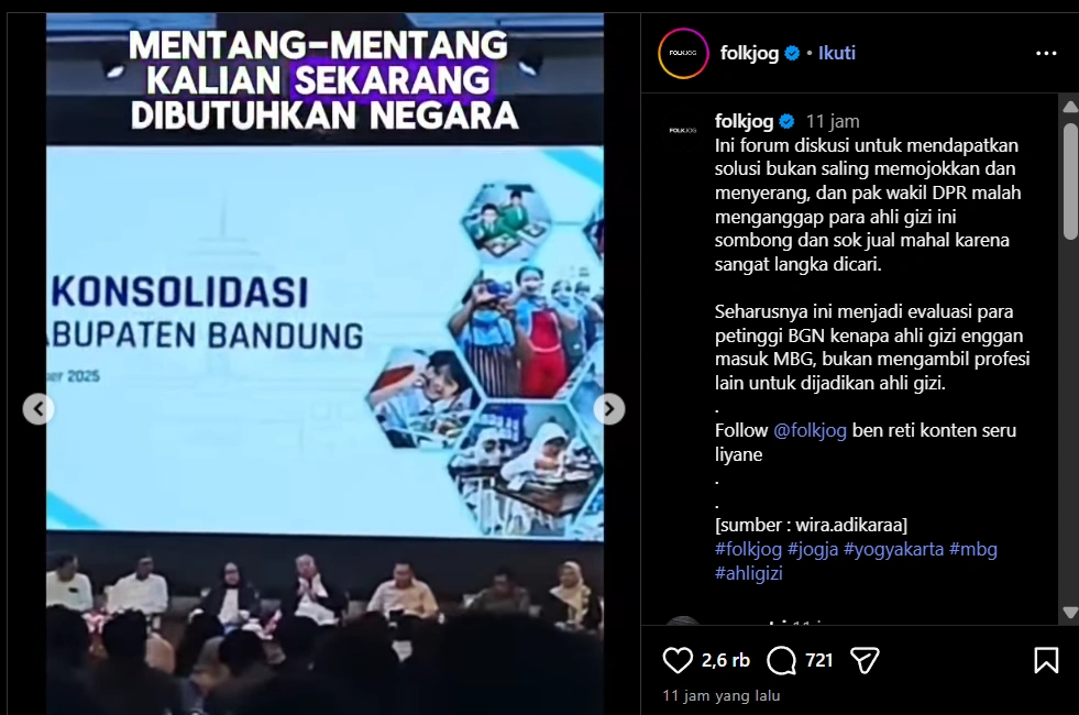 Wakil Ketua Dpr Ri Cucun Syamsurijal Sebut Ahli Gizi Arogan Cc Instagram