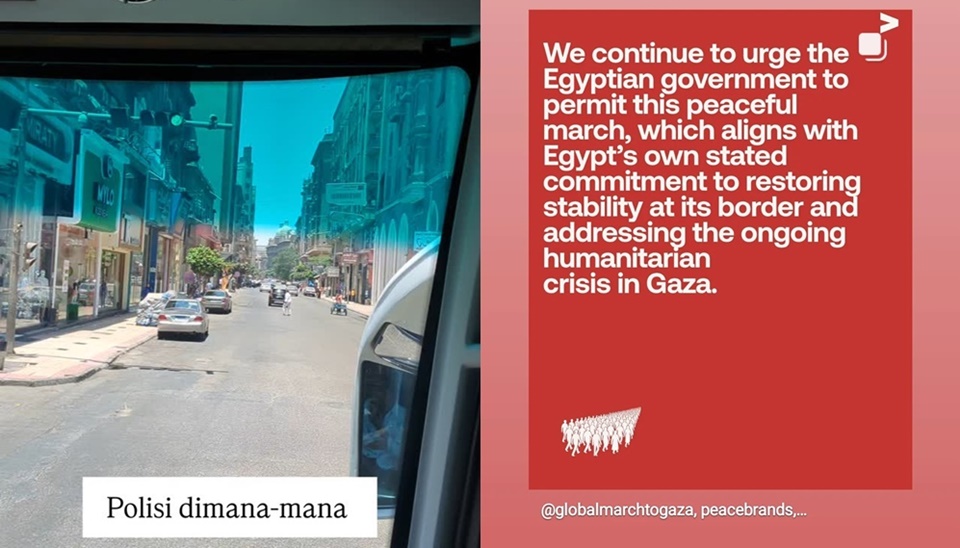 Wanda Hamidah Update Aksi March to Gaza [Instagram]