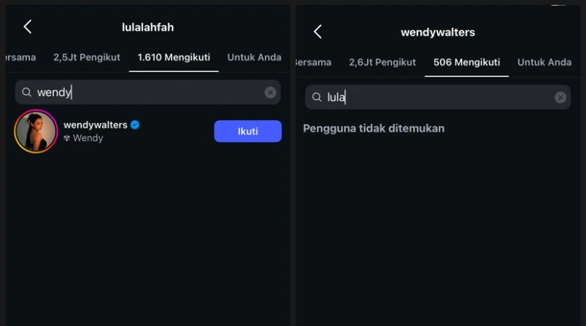Wendy Walters Tak Follow Lula Lahfah Instagram