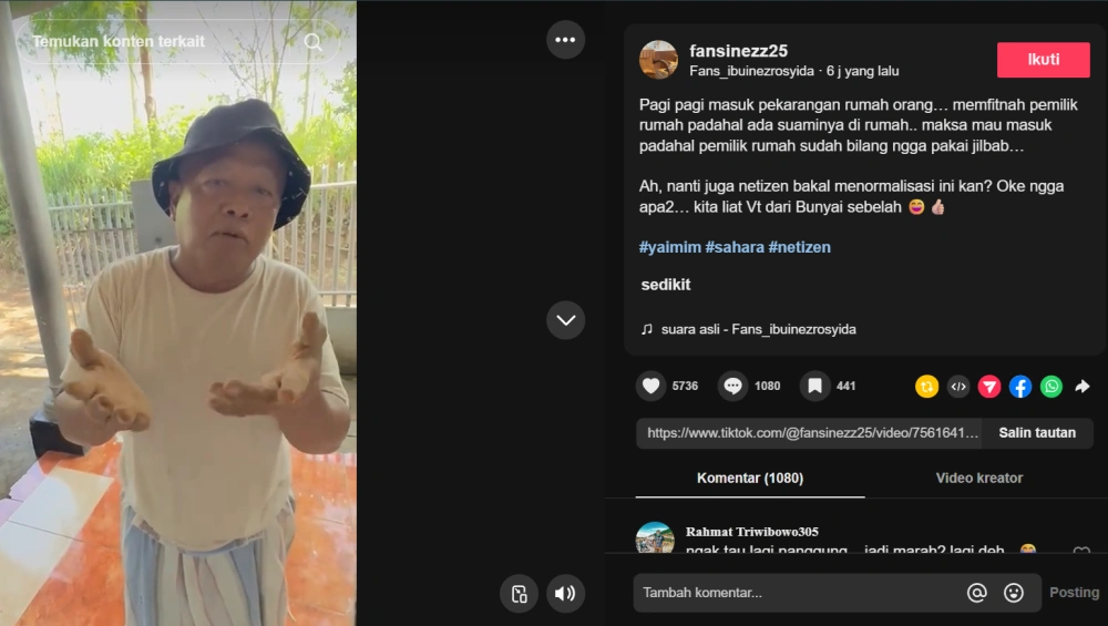 Yai Mim Gerebek Sahara Dan Agil Sedang Berduaan Cr: Tiktok