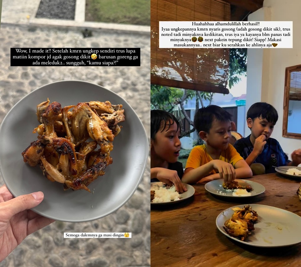 Zaskia Adya Mecca Goreng Ayam Sendiri Ditinggal ART Mudik [Instagram]