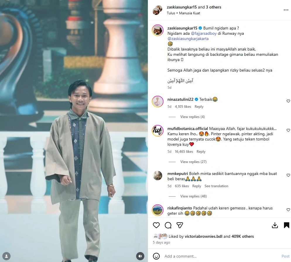 Zaskia Sungkar Ngidap Unik [Sumber: Instagram Zaskiasungkar15]