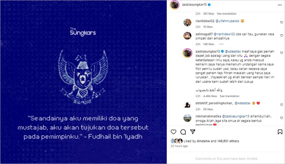 Zaskia Sungkar Luruskan Isu Terima Duit Ketika Kunjungi IKN: Kalau Kalian Kecewa, Saya Paham