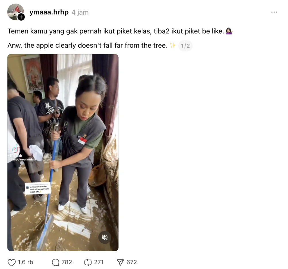 Zita Anjani Putri Zulhas Ngepel Dicibir Netizen. [TikTok]