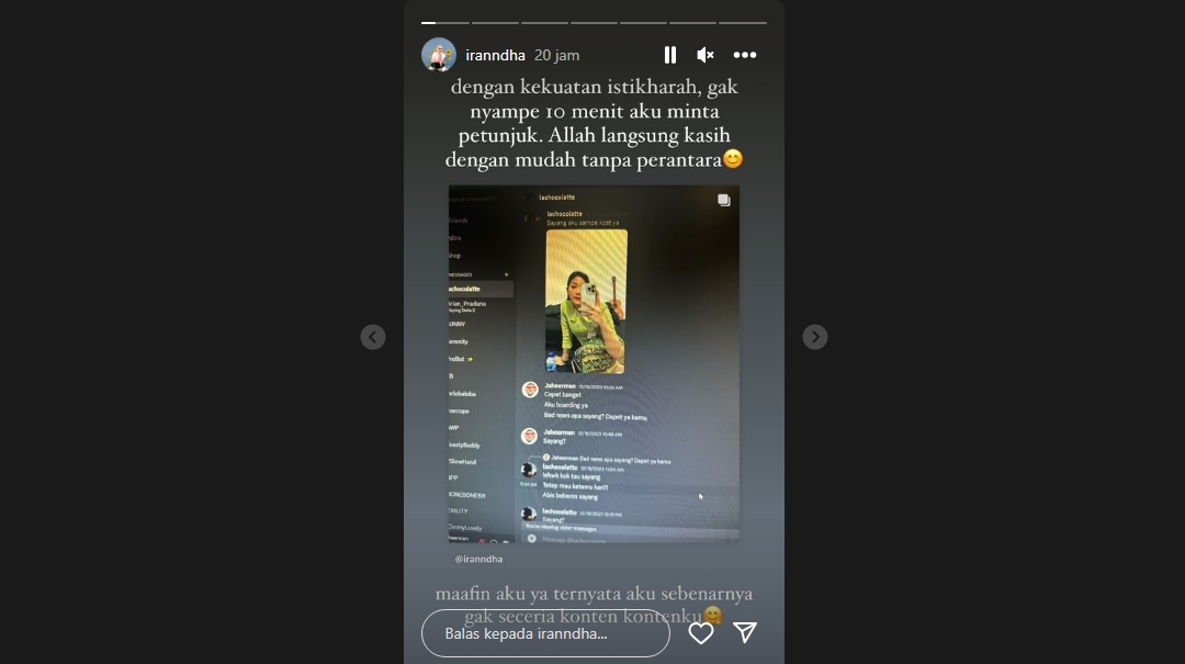 Seleb TikTok Ira Nandha Diselingkuhi Suami Pilot [Instagram]