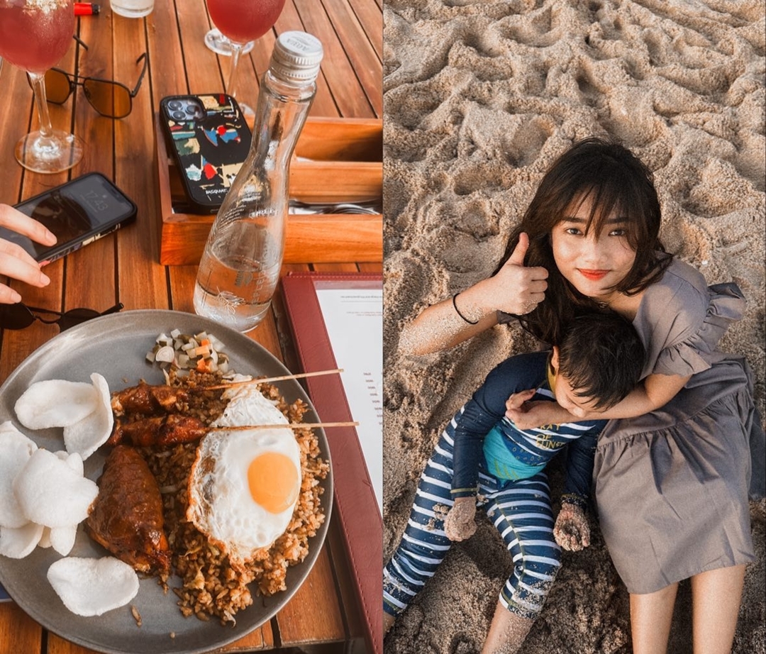 Fuji dan Gala Sky di White Rock Beach Club Bali [Instagram]