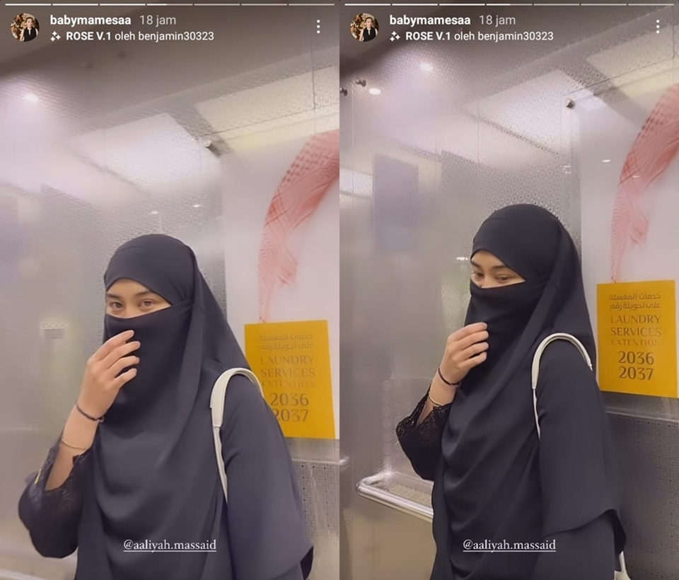 Aaliyah Massaid Cantik Bercadar [Instagram]