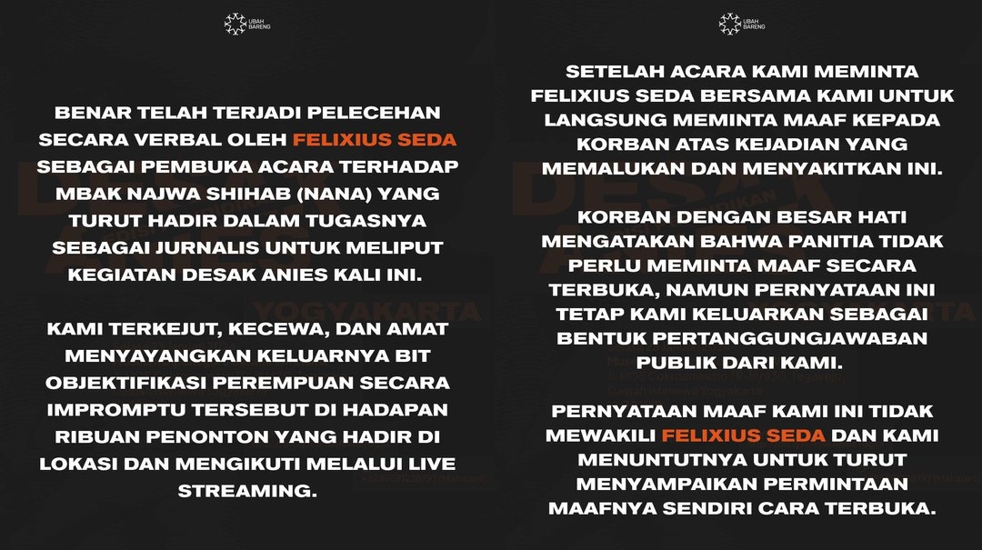Penyelenggara Desak Anies Rilis Permohonan Maaf ke Najwa Shihab [x.com]