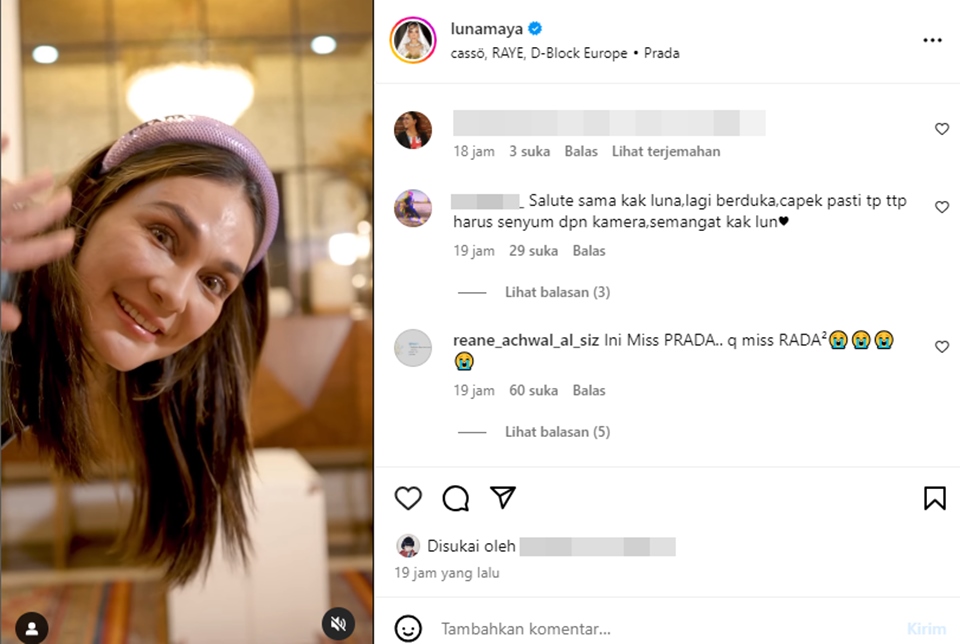 Profesionalisme Luna Maya [Instagram]