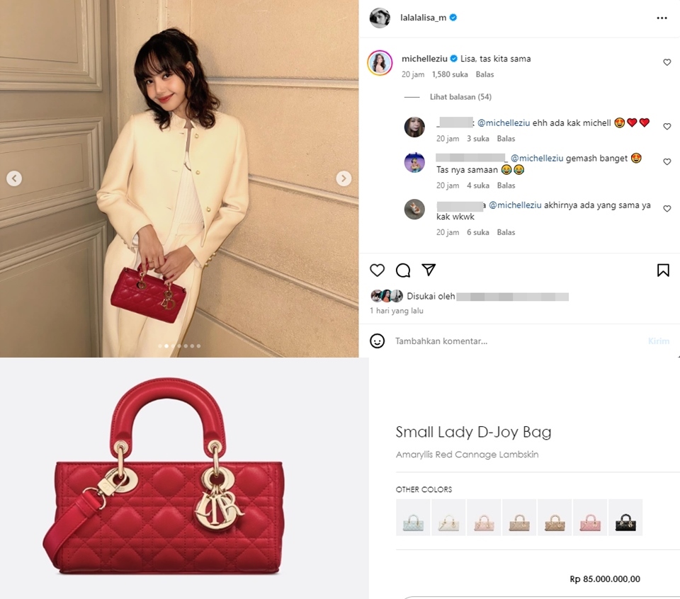 Tas Michelle Ziudith Kembaran Lisa BLACKPINK [Instagram]
