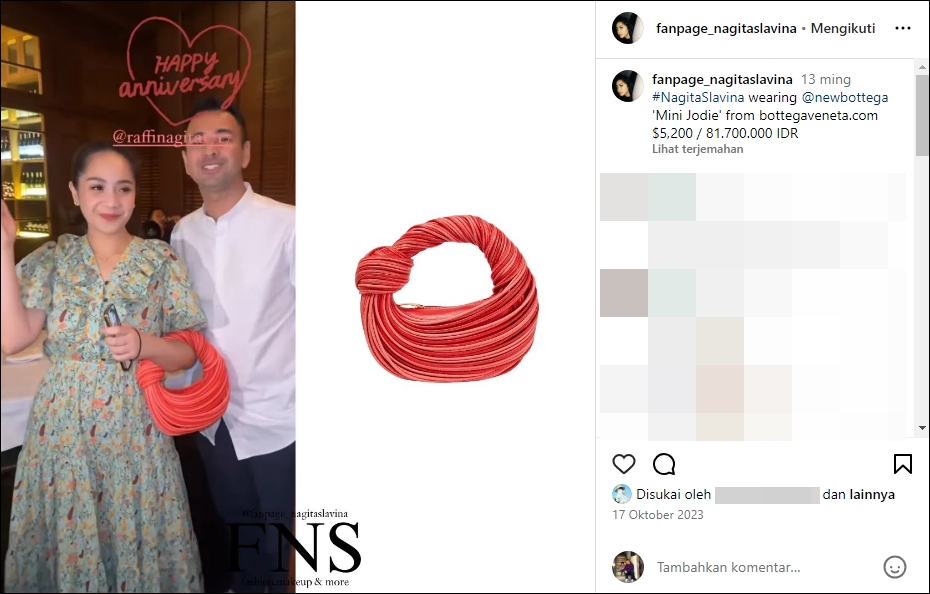 Harga Tas Nagita Slavina [Instagram]
