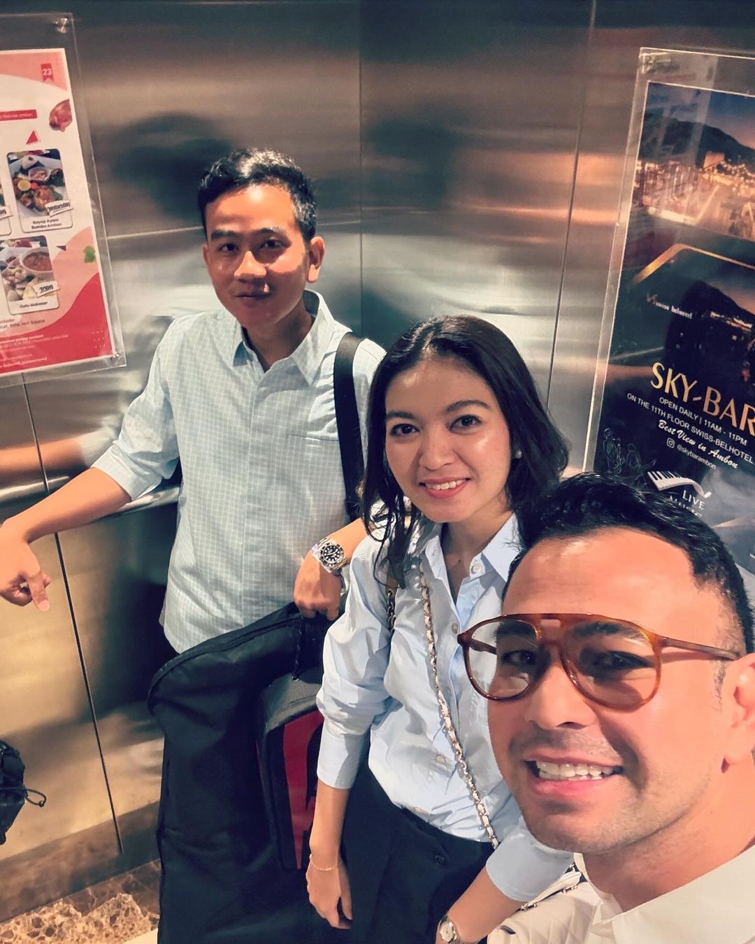 Raffi Ahmad bareng Gibran Rakabuming dan Selvi Ananda [Instagram]