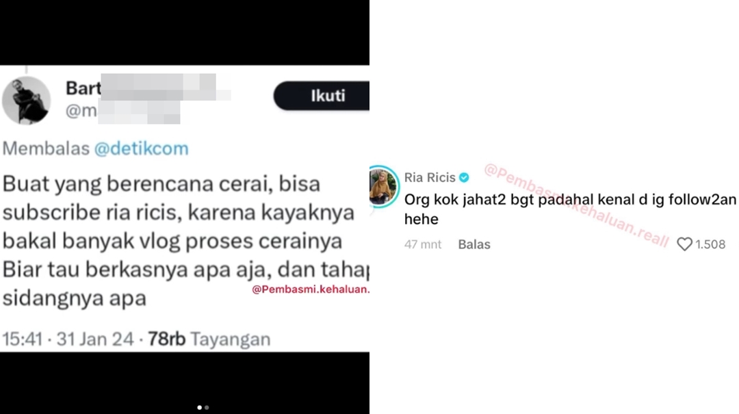 Ria Ricis Tanggapi Kabar Perceraiannya Dijadikan Guyonan [Instagram]