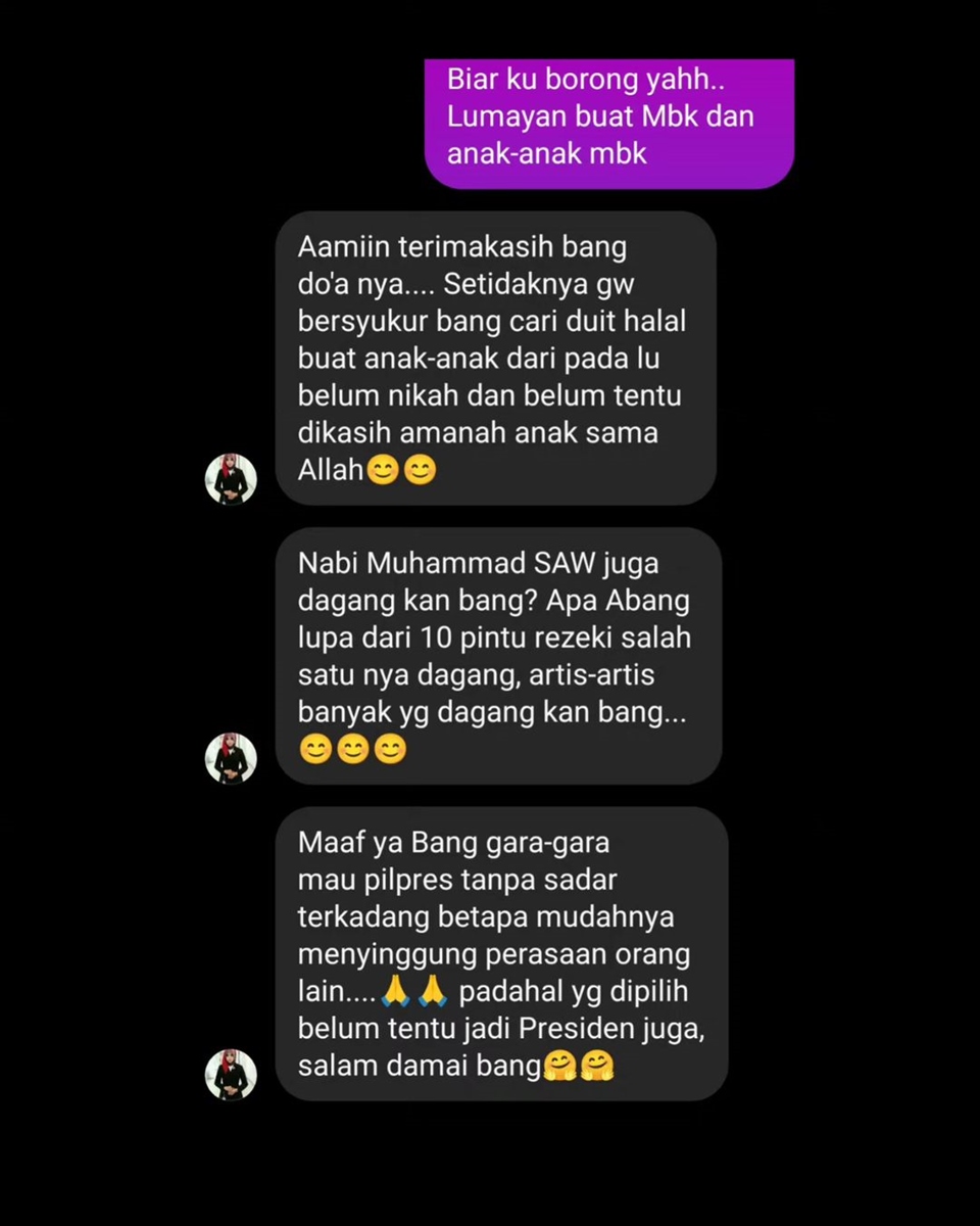 Robby Purba Bantu Haters [Instagram]