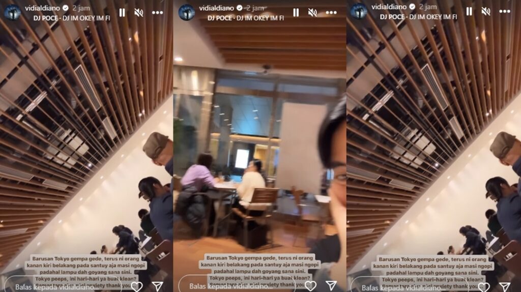 Vidi Aldiano Rasakan Gempa Jepang [Instagram]